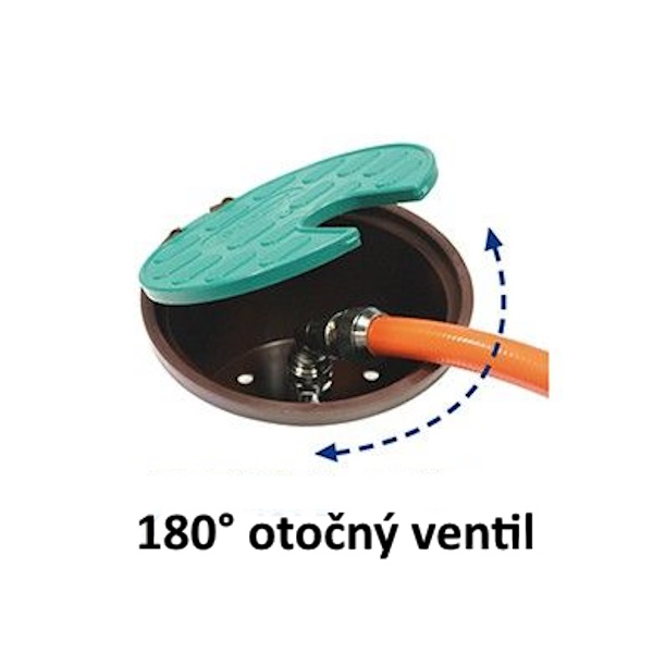 Závlahová šachta s otočným ventilom