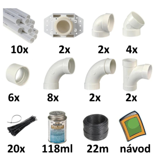 Montážna sada 2 zásuvky 15m