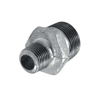Pozinkovaná vsuvka redukovaná 1 1/2" x 2 1/2" MM vonk.