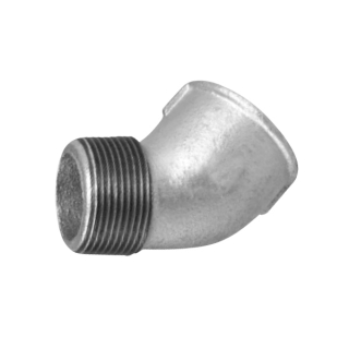 Pozinkované koleno 45° 1 1/2" M/F