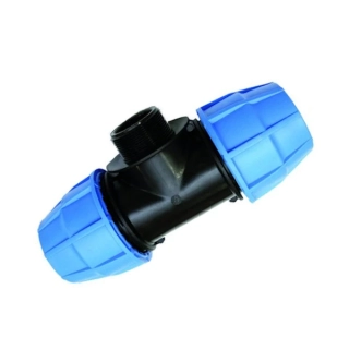 LDPE T kus vonkajší závit 20mm x 1/2" x 20mm